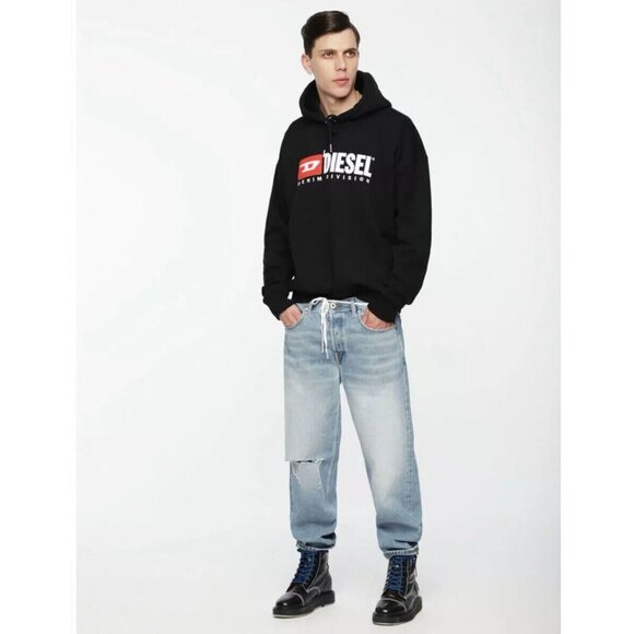 $298 Diesel Men’s Dagh Relax Regular Straight Destroy Jeans 0076J Blue Size W32 - Picture 2 of 12